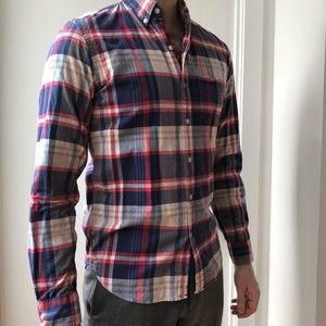 J crew Oxford Plaid shirt